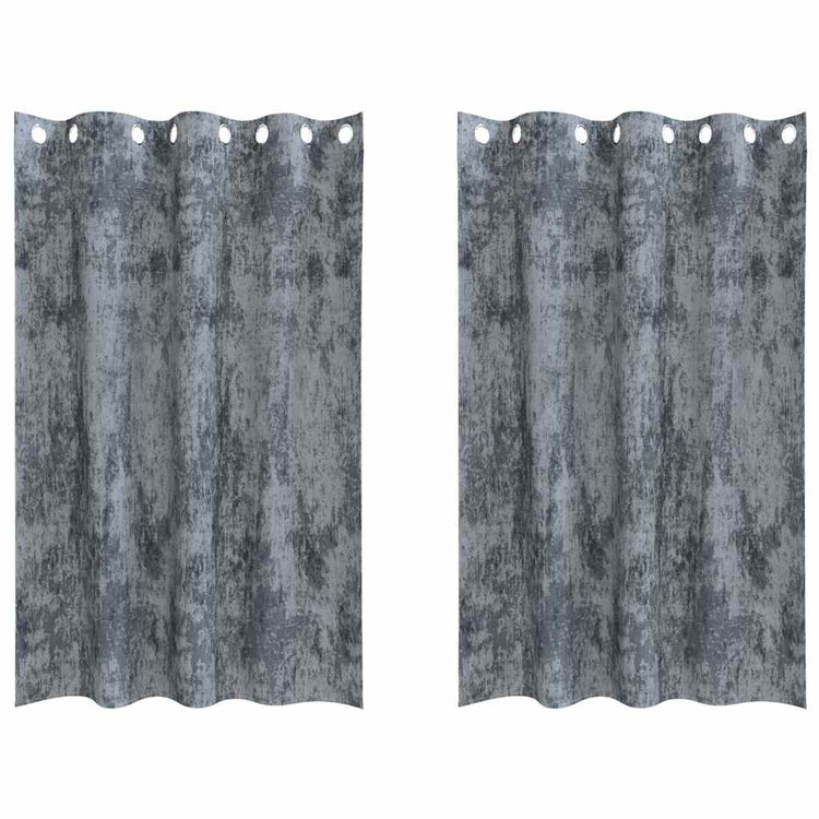 Vidaxl velvet gordijnen 2 st zilvergrijs 175 x 140 cm fluweel