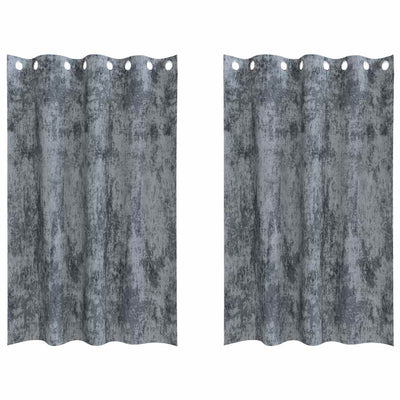 Vidaxl velvet gordijnen 2 st zilvergrijs 175 x 140 cm fluweel