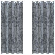 Vidaxl velvet gordijnen 2 st zilvergrijs 225 x 140 cm fluweel - afbeelding 2