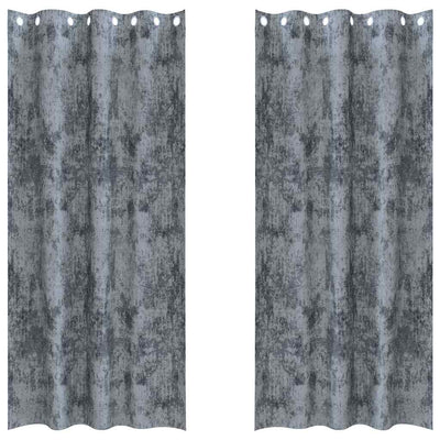 Vidaxl velvet gordijnen 2 st zilvergrijs 225 x 140 cm fluweel