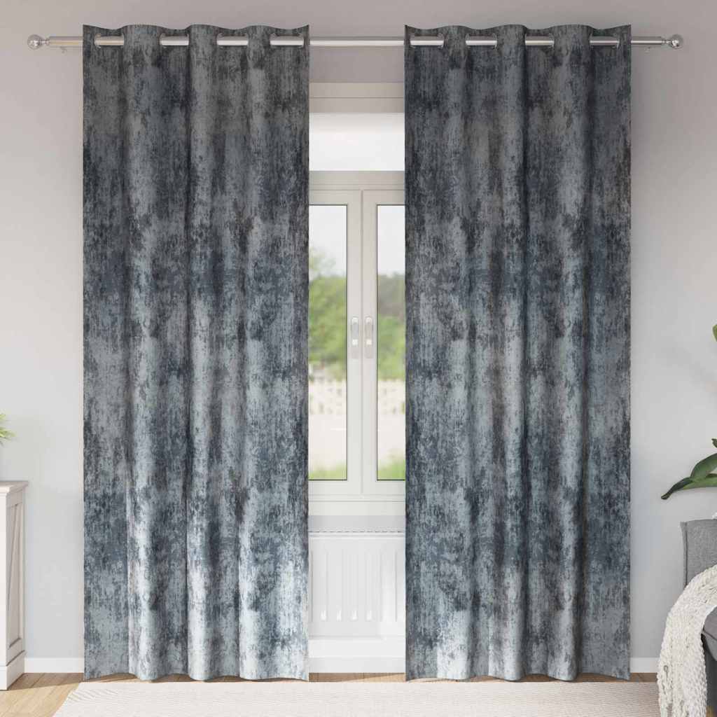 Vidaxl velvet gordijnen 2 st zilvergrijs 245 x 140 cm fluweel