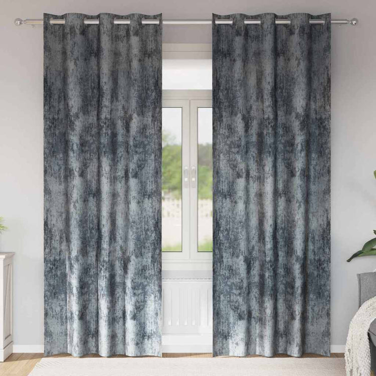 Vidaxl velvet gordijnen 2 st zilvergrijs 245 x 140 cm fluweel