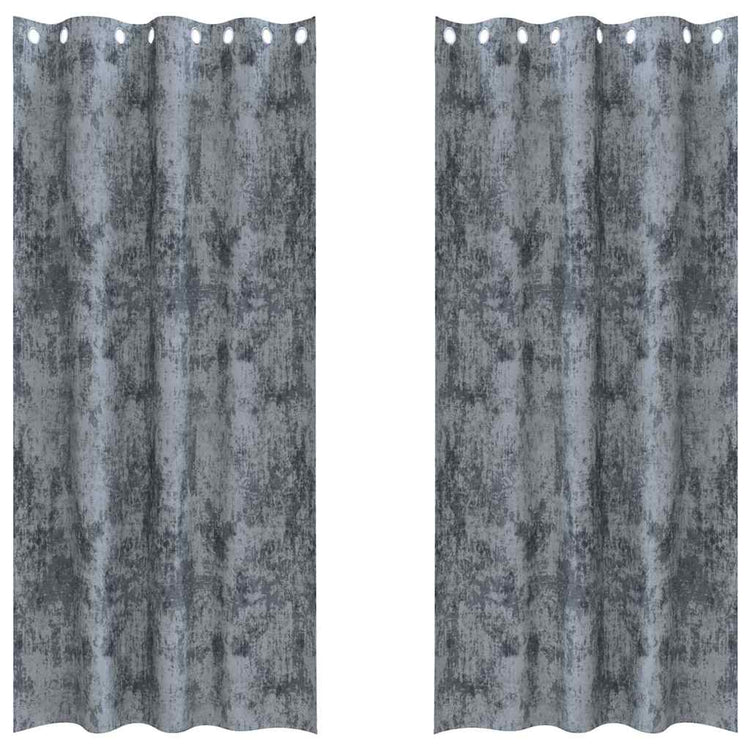 Vidaxl velvet gordijnen 2 st zilvergrijs 245 x 140 cm fluweel