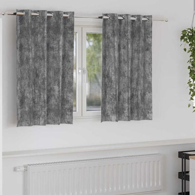 Vidaxl velvet gordijnen 2 st grijs 140 x 140 cm fluweel