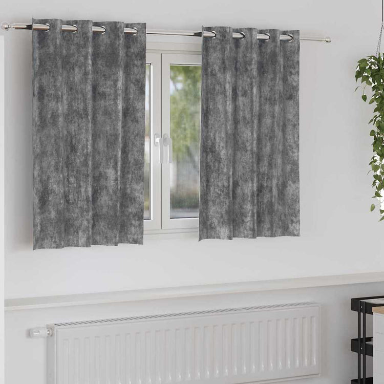 Vidaxl velvet gordijnen 2 st grijs 140 x 140 cm fluweel