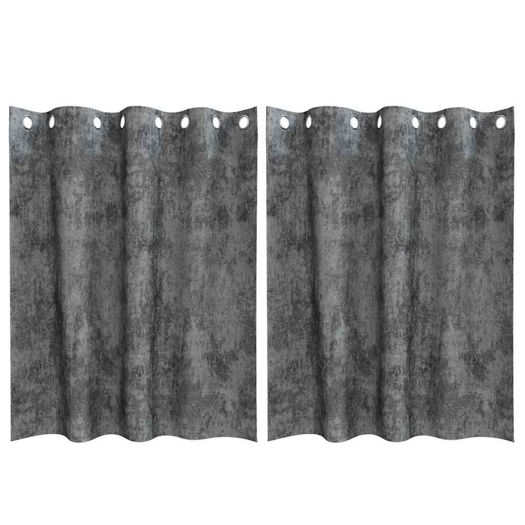 Vidaxl velvet gordijnen 2 st grijs 140 x 140 cm fluweel