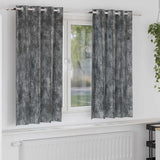 Vidaxl velvet gordijnen 2 st grijs 175 x 140 cm fluweel - afbeelding 1