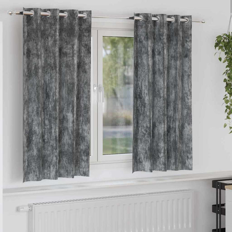 Vidaxl velvet gordijnen 2 st grijs 175 x 140 cm fluweel