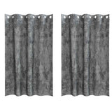 Vidaxl velvet gordijnen 2 st grijs 175 x 140 cm fluweel - afbeelding 2