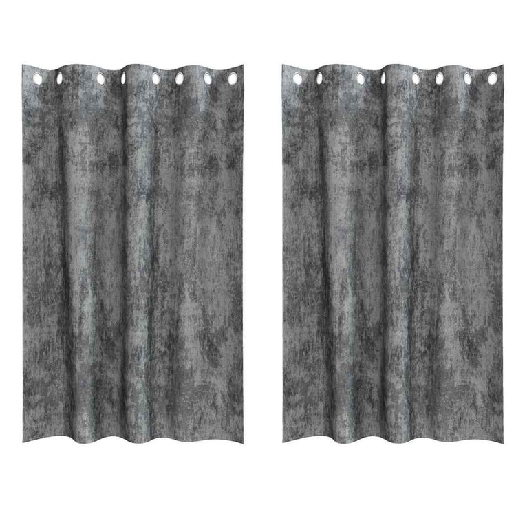 Vidaxl velvet gordijnen 2 st grijs 175 x 140 cm fluweel