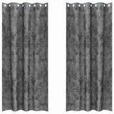 Vidaxl velvet gordijnen 2 st grijs 225 x 140 cm fluweel - afbeelding 2