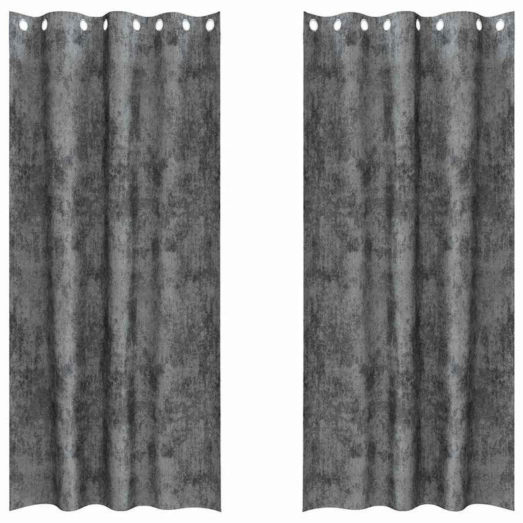 Vidaxl velvet gordijnen 2 st grijs 225 x 140 cm fluweel