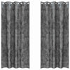 Vidaxl velvet gordijnen met gordijnen 2 pcs grijs 245 x 140 cm fluweel