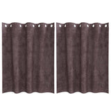 Vidaxl velvet gordijnen 2 st bruin 140 x 140 cm fluweel - afbeelding 2
