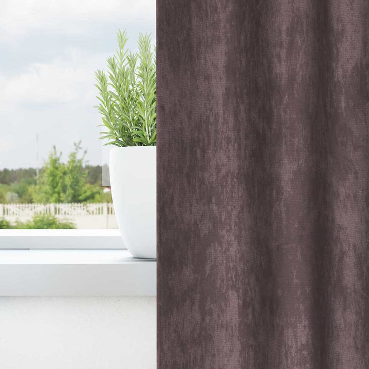 Vidaxl velvet gordijnen 2 st bruin 260 x 140 cm fluweel