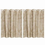 Vidaxl velvet gordijnen 2 st crème 140 x 140 cm fluweel - afbeelding 2