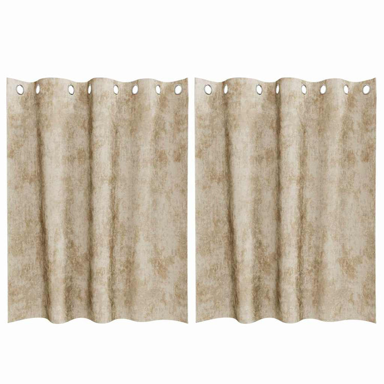 Vidaxl velvet gordijnen 2 st crème 140 x 140 cm fluweel