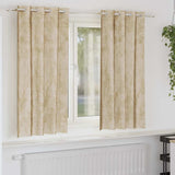 Vidaxl velvet gordijnen 2 st crème 175 x 140 cm fluweel - afbeelding 1