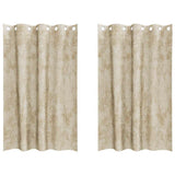 Vidaxl velvet gordijnen 2 st crème 175 x 140 cm fluweel - afbeelding 2