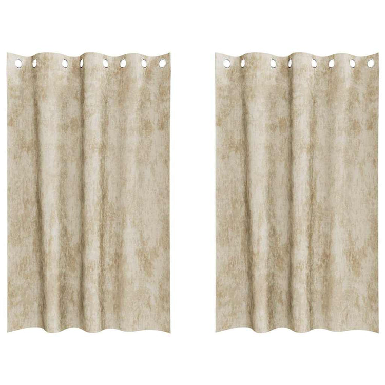 Vidaxl velvet gordijnen 2 st crème 175 x 140 cm fluweel