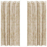 Vidaxl velvet gordijnen 2 st crème 225 x 140 cm fluweel - afbeelding 2