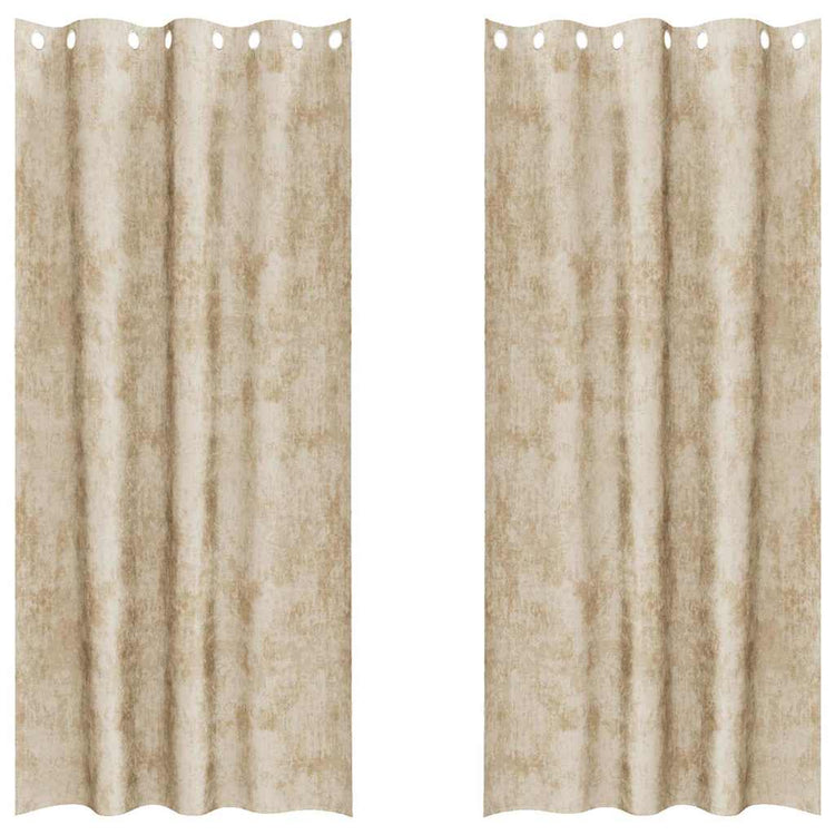 Vidaxl velvet gordijnen 2 st crème 245 x 140 cm fluweel