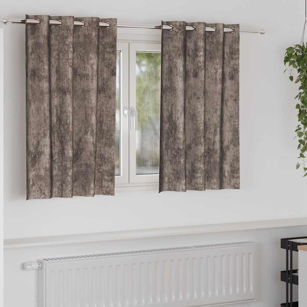 Vidaxl velvet gordijnen 2 st cappuccino 140 x 140 cm fluweel
