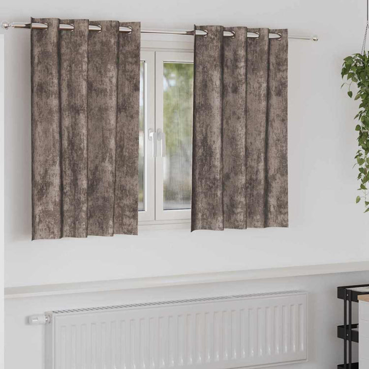Vidaxl velvet gordijnen 2 st cappuccino 140 x 140 cm fluweel