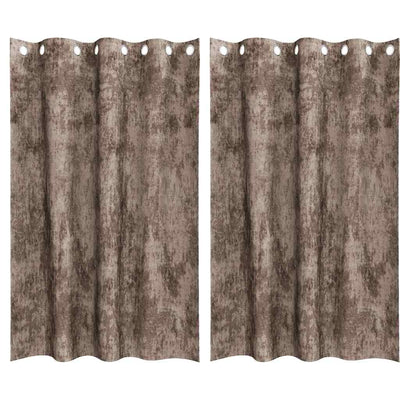 Vidaxl velvet gordijnen 2 st cappuccino 175 x 140 cm fluweel