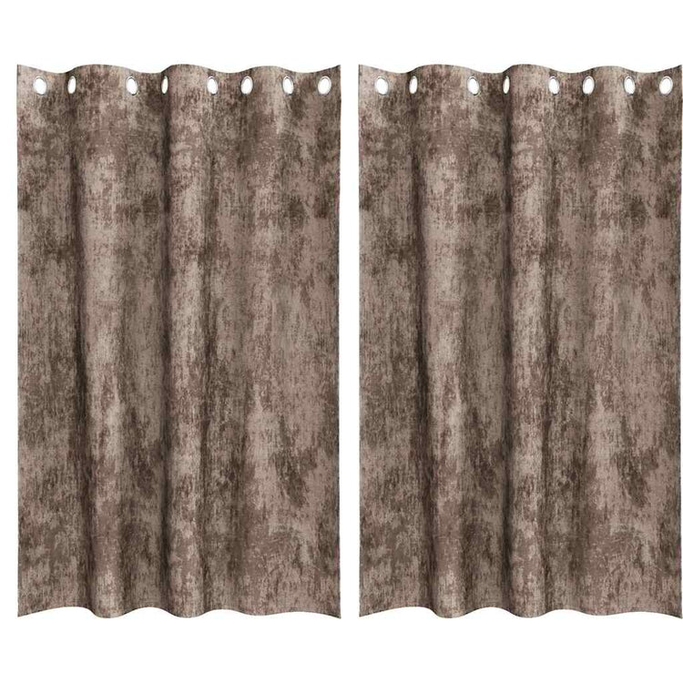 Vidaxl velvet gordijnen 2 st cappuccino 175 x 140 cm fluweel