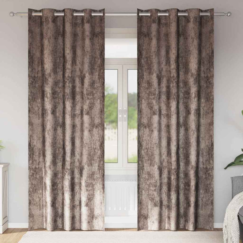 Vidaxl velvet gordijnen 2 pcs cappuccino 260 x 140 cm fluweel