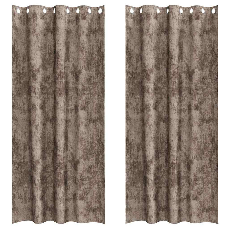 Vidaxl velvet gordijnen 2 st cappuccino 260 x 140 cm fluweel