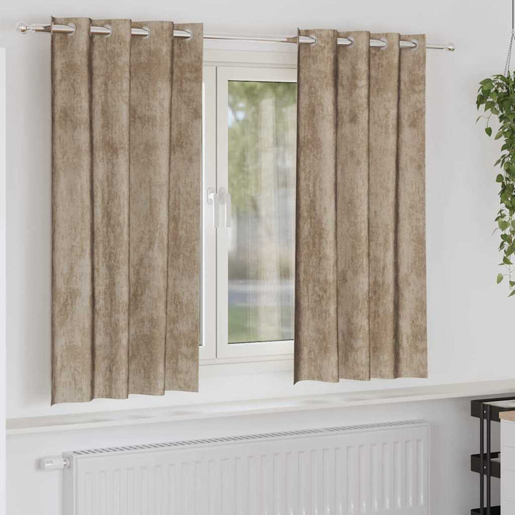 Vidaxl velvet gordijnen 2 st champagne 175 x 140 cm fluweel
