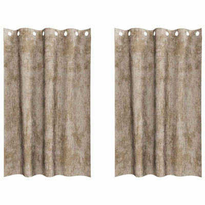 Vidaxl velvet gordijnen 2 st champagne 175 x 140 cm fluweel