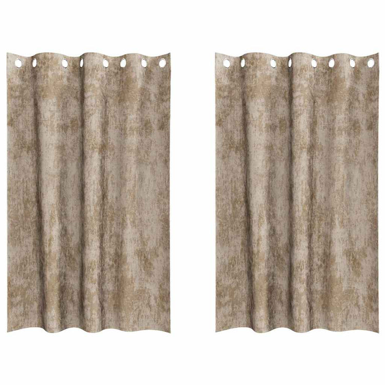 Vidaxl velvet gordijnen 2 st champagne 175 x 140 cm fluweel