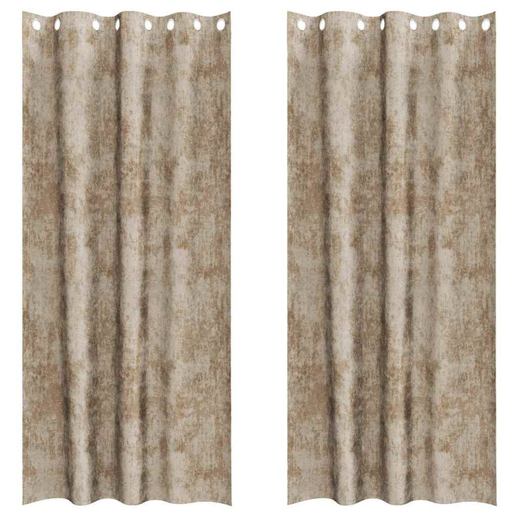 Vidaxl velvet gordijnen 2 st champagne 225 x 140 cm fluweel