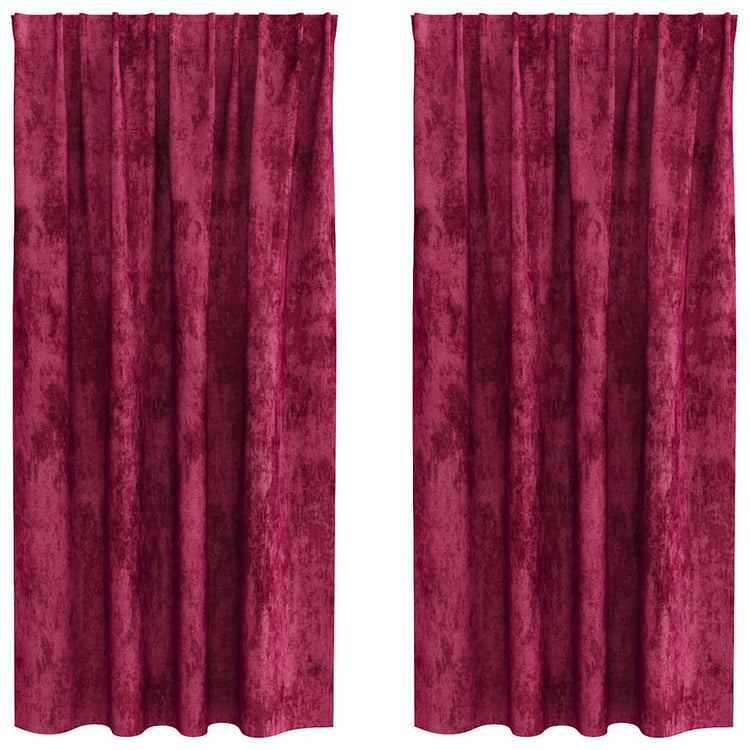 Vidaxl velvet gordijnen 2 st wijnrood 175 x 140 cm fluweel