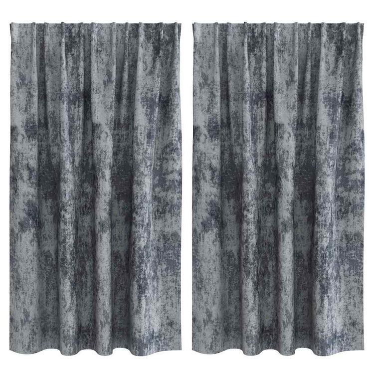 Vidaxl velvet gordijnen 2 st zilvergrijs 140 x 140 cm fluweel