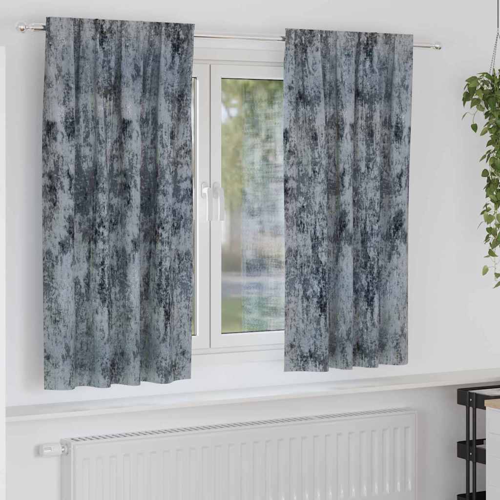 Vidaxl velvet gordijnen 2 st zilvergrijs 175 x 140 cm fluweel