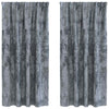 Vidaxl velvet gordijnen 2 pcs zilvergrijs 175 x 140 cm fluweel