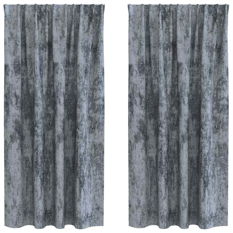 Vidaxl velvet gordijnen 2 st zilvergrijs 175 x 140 cm fluweel