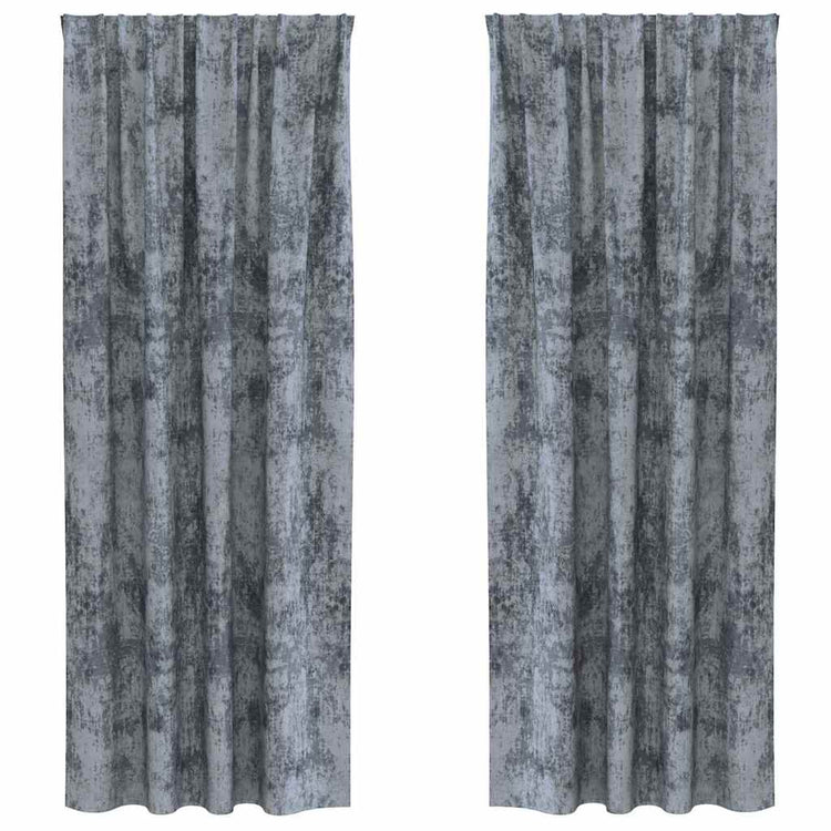 Vidaxl velvet gordijnen 2 st zilvergrijs 245 x 140 cm fluweel