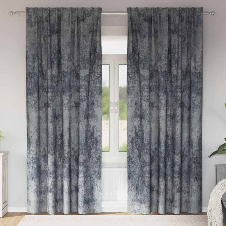 Vidaxl velvet gordijnen 2 st zilvergrijs 260 x 140 cm fluweel