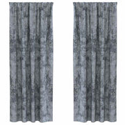 Vidaxl velvet gordijnen 2 st zilvergrijs 260 x 140 cm fluweel - afbeelding 2