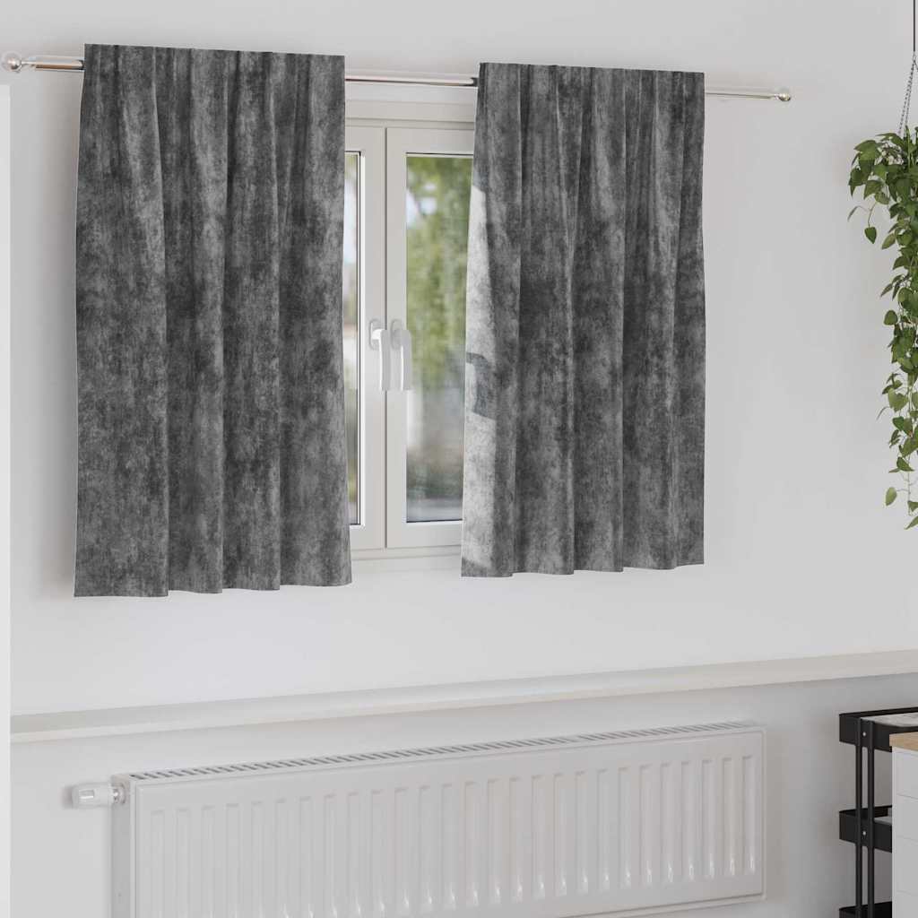 Vidaxl velvet gordijnen 2 st grijs 140 x 140 cm fluweel
