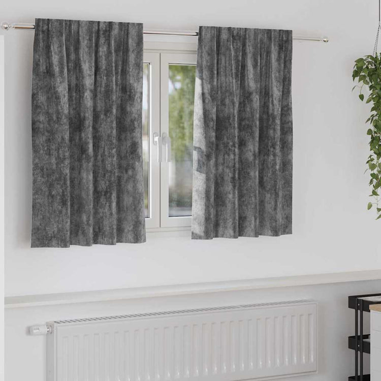 Vidaxl velvet gordijnen 2 st grijs 140 x 140 cm fluweel