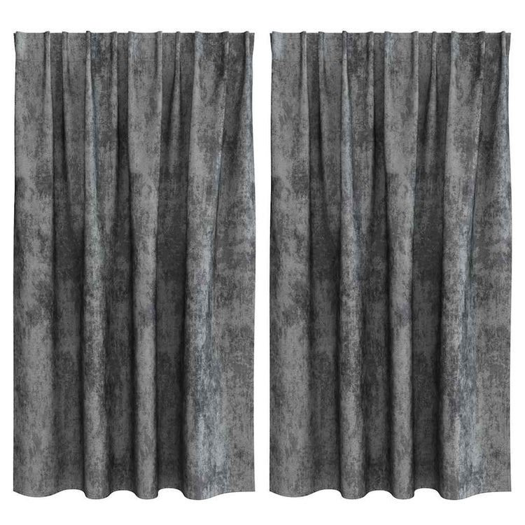 Vidaxl velvet gordijnen 2 st grijs 140 x 140 cm fluweel