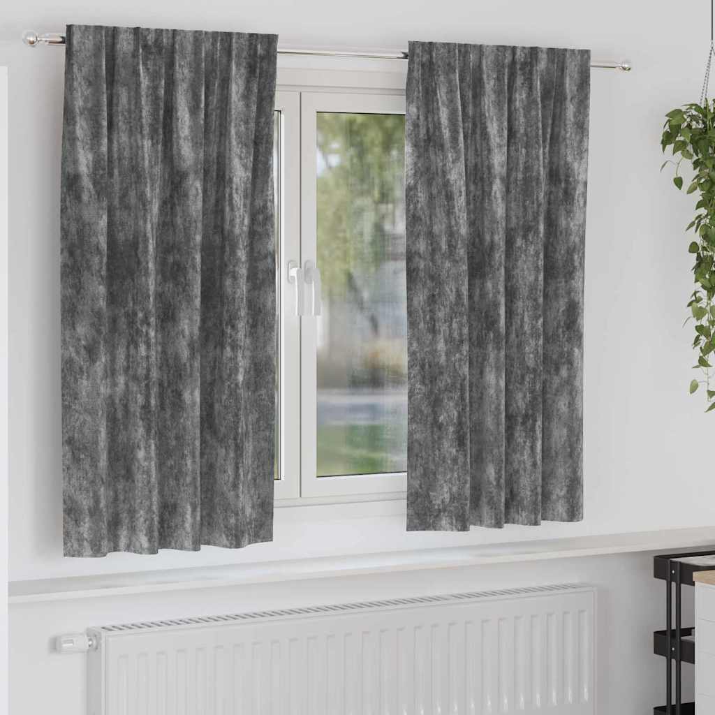 Vidaxl velvet gordijnen 2 st grijs 175 x 140 cm fluweel