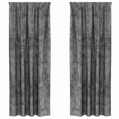 Vidaxl velvet gordijnen 2 st grijs 225 x 140 cm fluweel