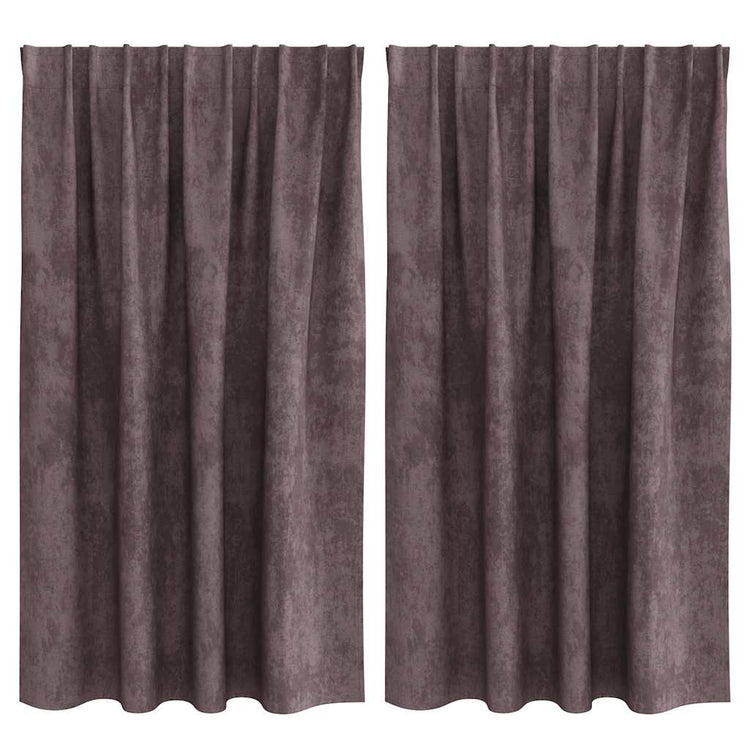 Vidaxl velvet gordijnen 2 st bruin 140 x 140 cm fluweel